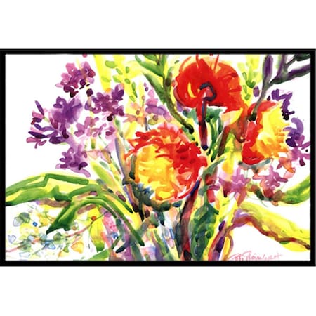 Beyondbasketball Flower Indoor Or Outdoor Mat - 18 x 27 in. BE2549356